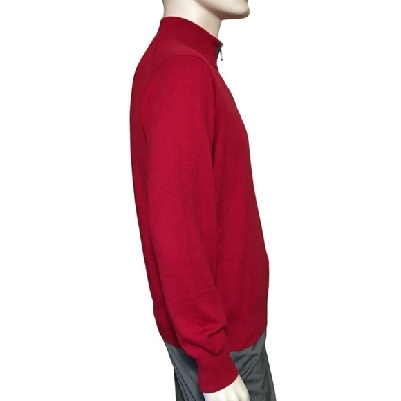 Orvis Sweater Shirt Top Cotton Silk Cashmere Blend Quarter Zip Henley Pullover - Picture 3 of 9